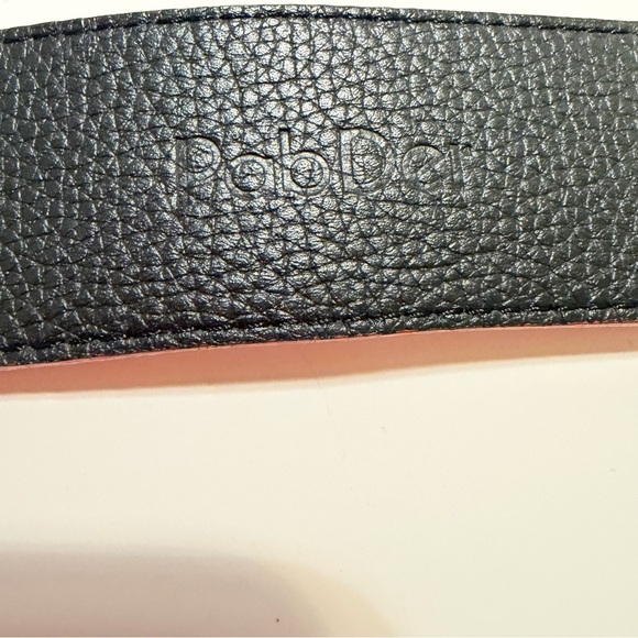 PabDer Red leather belt with silver tone  rhinestones buckle size M (36\